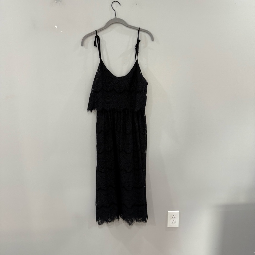 Sezane Dress Nova Midi Lace in Black - Picture 6 of 9